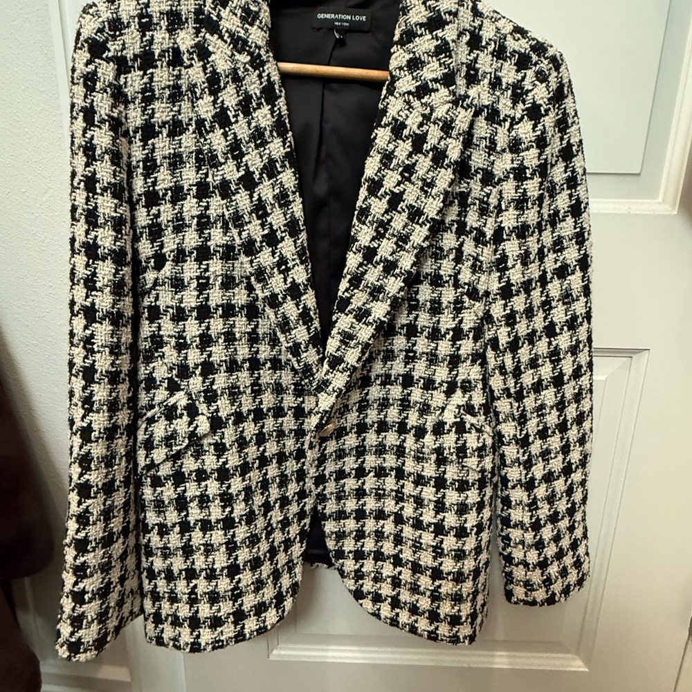 Generation Love Classic Houndstooth Blazer